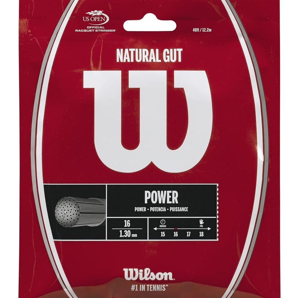 WILSON NAT GUT 16 TENNIS RKT STRING — view 1