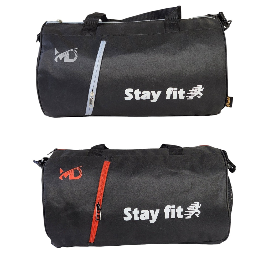 Barrel Duffel Bag with Side Pocket
