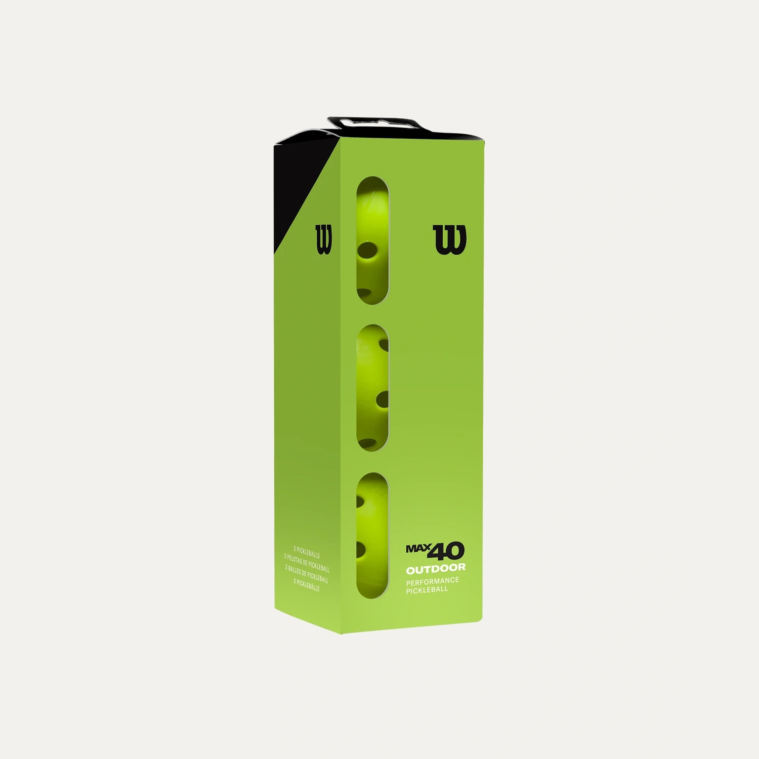 [WR8909201001] MAX 40 OUTDOOR PICKLE BALL 3 PACK Green
