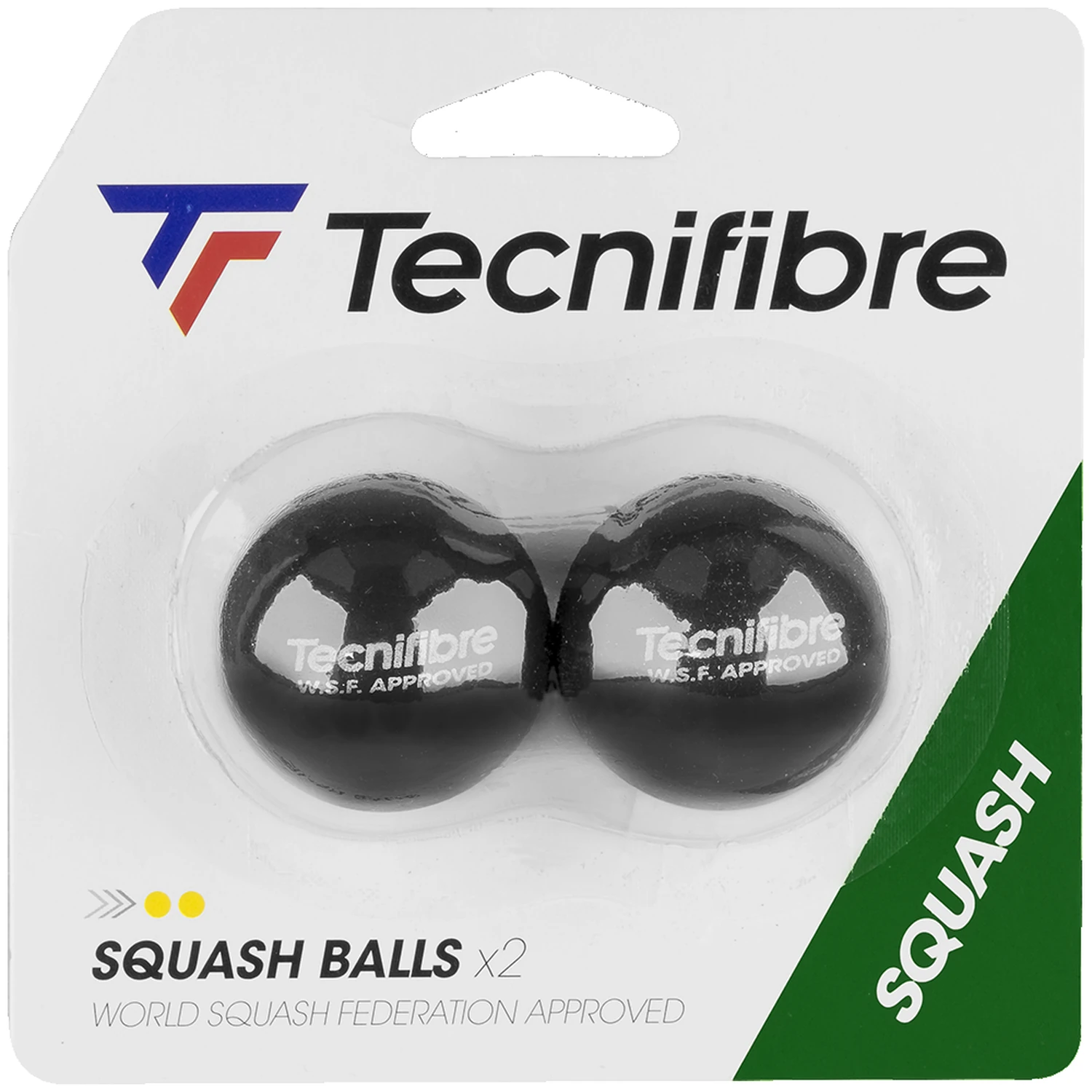 [54BASQ2JA1] Tecnifibre  Double Yellow Dot Squash Ball